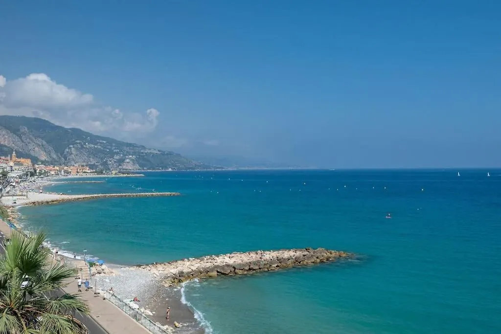 Appartement Le Panorama -Vue Exceptionnelle - Dernier Etage - Front De Mer Menton France